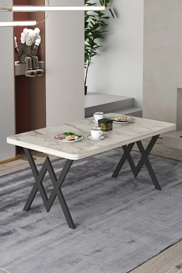 Mutfak Yemek Masası W Metal Ayak 70x110 Mutfak Masası Yemek Masası Çalışma Masası